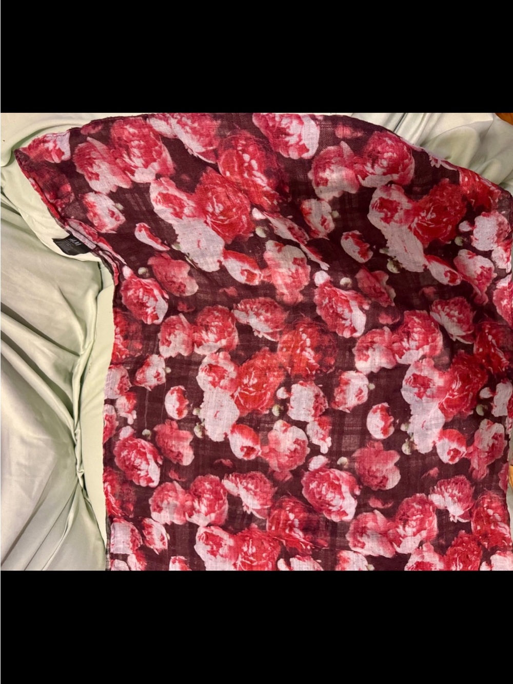 H&M Floral Print Infinity Scarf